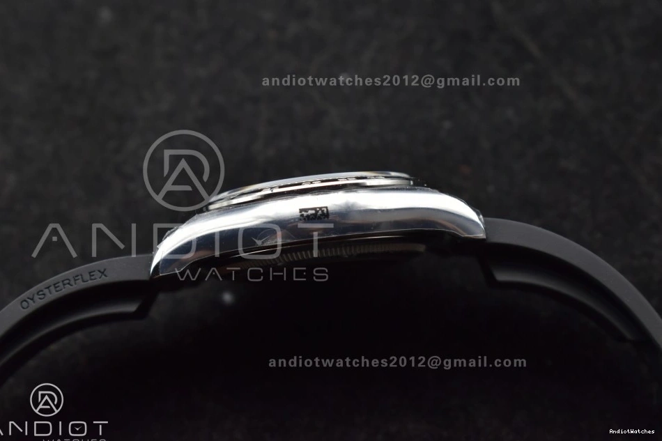 Silver Daytona Oysterflex Best V6 Edition Strap QF on 1:1 Black SH4131 Minimalist Dial 126519 821 (Weighted) 0103